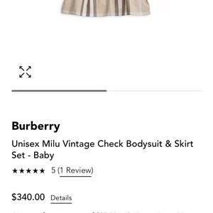 Baby Burberry dress , slightly worn 2/3 times